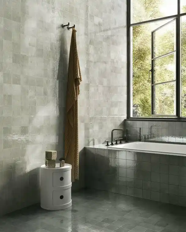 Wandtegel Arcadia Sartoria Green Groen Glans 13x13 Korting