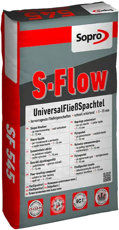 Tijdelijk Beschikbaar Sopro S-Flow Universele Vloer Nivelleer Egalisatie SF 545 - 25kg