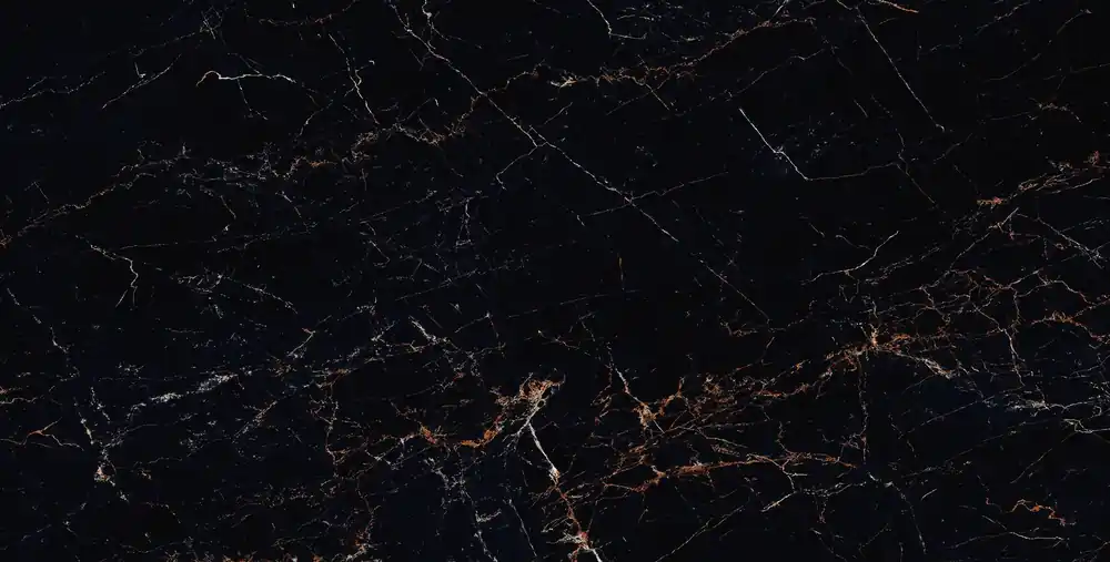 Hoge Kwaliteit Vloertegel/Wandtegel Energieker Toronto Zwart-Goud Marmerlook Glans 60x120
