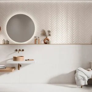 Wandtegel Cifre Ceramica Brillant Ivory Beige Mat 5x25 Exclusieve Aanbieding