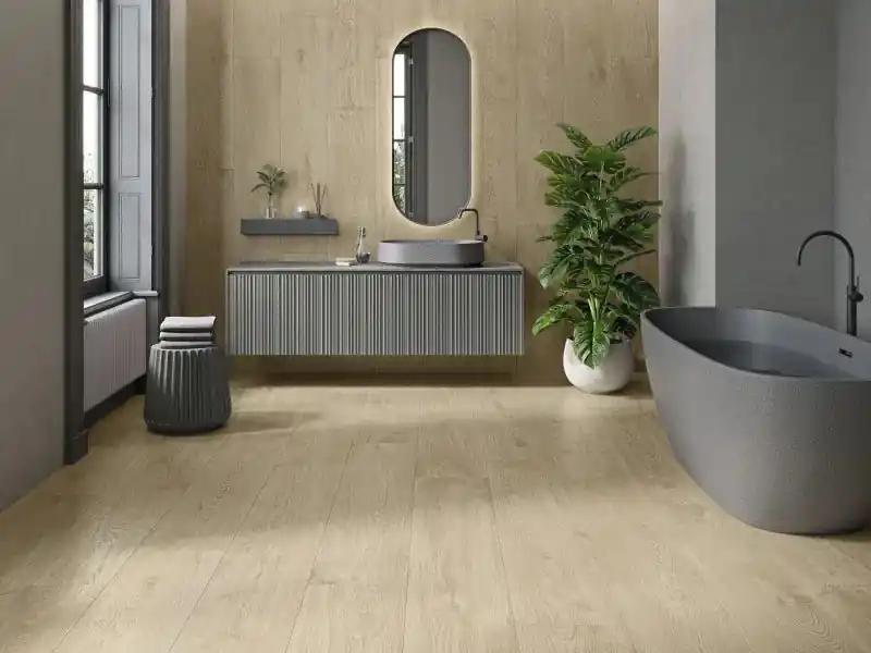 Dagaanbieding Vloertegel Huismerk Tegels Tiare Haya Beige Mat Houtlook 30x150