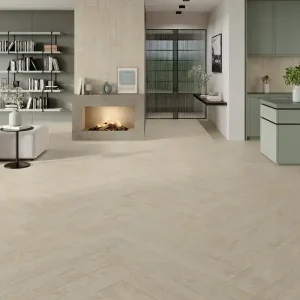 Vloertegel Huismerk Tegels Tiare Bianco Creme Mat Houtlook 23x120 Laatste Kans