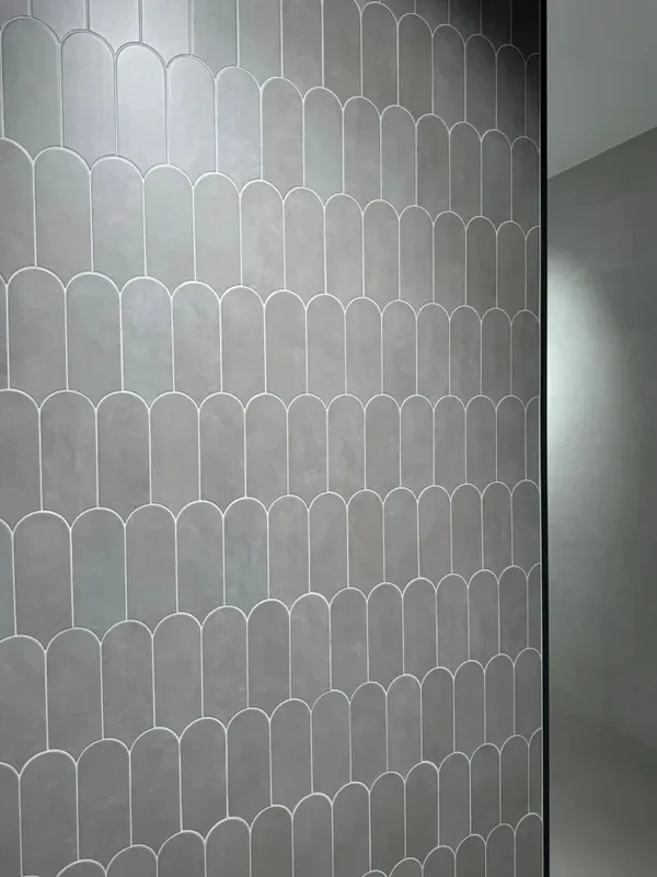 Wandtegel Equipe Cerámica Alure Pearl Visschub Mat Grijs 8x21,5 Tijdelijk Beschikbaar
