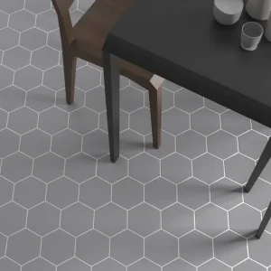 Superprijs Vloertegel/Wandtegel Equipe Cerámica Hexagon Timeless Grijs Mat 15x17