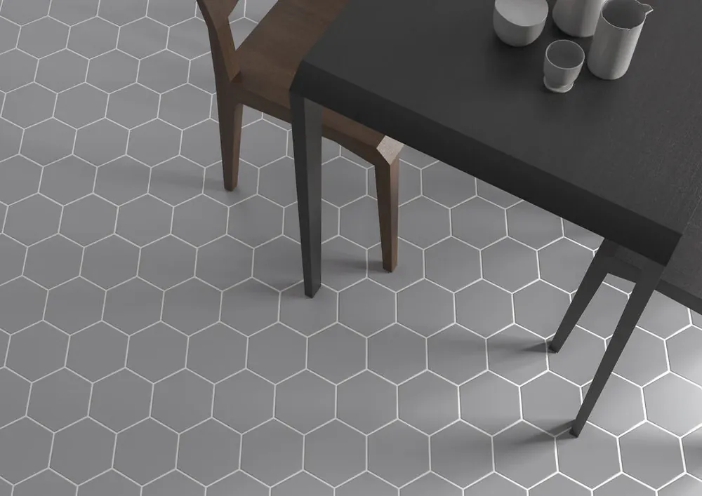 Superprijs Vloertegel/Wandtegel Equipe Cerámica Hexagon Timeless Grijs Mat 15x17
