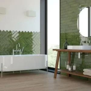 Weekendaanbieding Wandtegel Equipe Cerámica Alchimia Olive Groen Glans 7,5x30