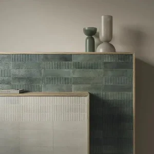 Weekendaanbieding Wandtegel Equipe Cerámica Mussa Way Relieve Groen Glans 7,5x30