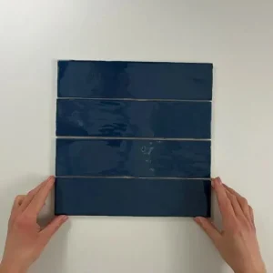 Wandtegel Equipe Cerámica Colonial Blauw Glans 7,5x30 Speciale Aanbieding