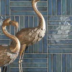 Speciale Aanbieding Wandtegel Cifre Brick Raku Blauw Mozaiektegel 35x35