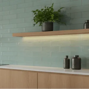 Hete Deal Wandtegel Sottocer Gra Aqua Blauw Glans 7,5x30