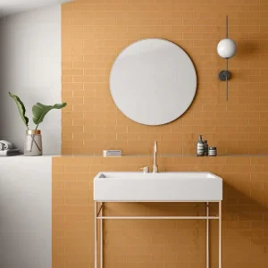 Weekendaanbieding Wandtegel Valence May Ocre Geel Glans 6,5x20
