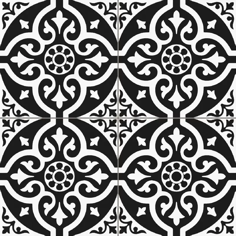 Betrouwbaar Vloertegel/Wandtegel Terre Agostino Chester Decor Zwart Portugees 45x45