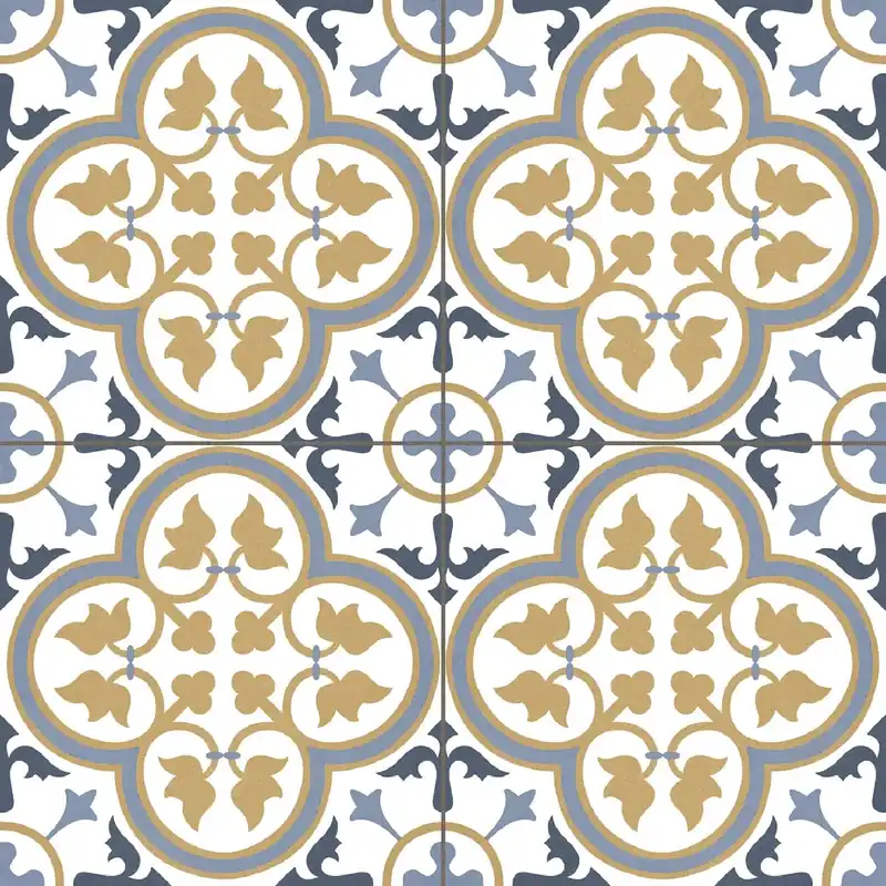 Koopje Vloertegel/Wandtegel Terre Agostino Hampton Decor Beige Blauw Portugees 45x45