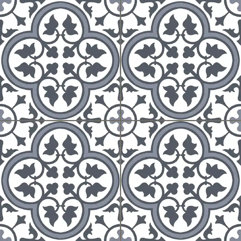 Vloertegel/Wandtegel Terre Agostino Hampton Decor Blauw Wit Portugees 45x45 Speciale Aanbieding