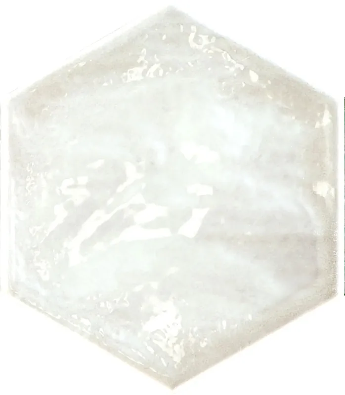 Express Levering Vloertegel/Wandtegel Equipe Rain Hexagon Lichtgrijs Glans 19,8x22,8
