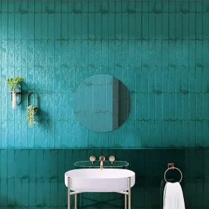 Wandtegel Equipe Rain Blauw Glans 7,5x30 Rechtstreeks Van De Fabrikant