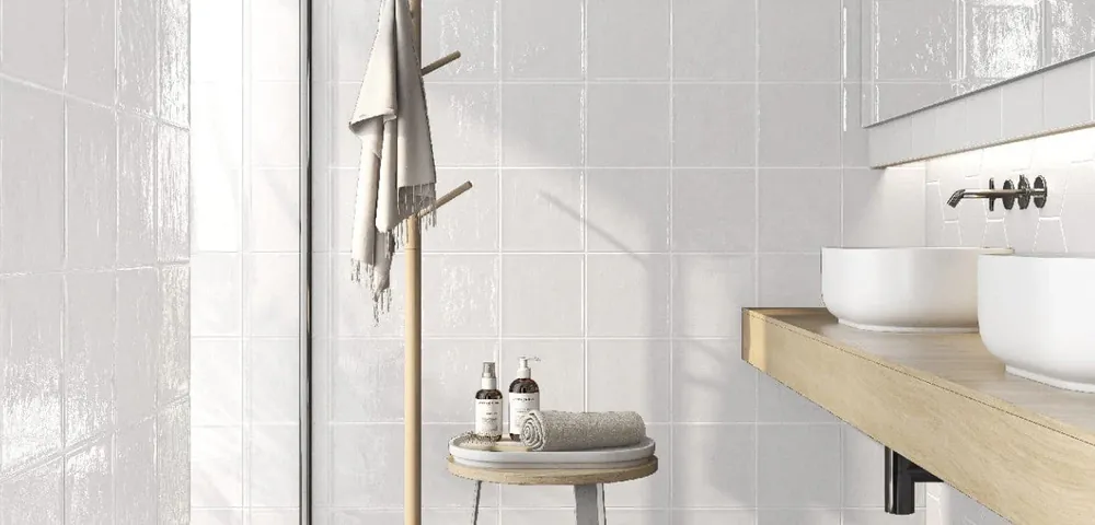 Express Levering Wandtegel Equipe Decor Shiny Wit Glans 22,3x22,3