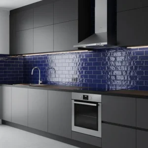 Goedkoop Wandtegel Equipe Trendy Handvorm Cobalto Blauw Glans 6,5x13