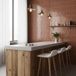 Wandtegel Ragno Gamma Oranje Canyon Glans 5x20 Nieuw