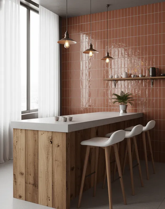 Wandtegel Ragno Gamma Oranje Canyon Glans 5x20 Nieuw