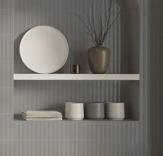 Weekendaanbieding Wandtegel WoW Ovaal Bol 3D Relieve Decor Meteor Grijs Mat 5x30