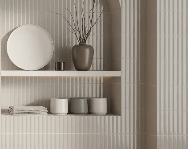 Direct Verzonden Wandtegel WoW Ovaal Bol 3D Relieve Decor Lichtgrijs Dust Glans 5x30