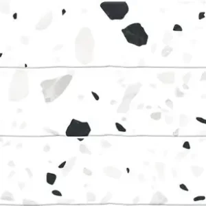 Alleen Vandaag Wandtegel Terre Agostino Ducal Handvorm Terrazzo Negro Zwart Glans 5x25