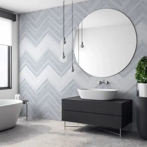 Bestel Nu Wandtegel Equipe Trendy Langwerpig Handvorm Gris Grijs Glans 5x50