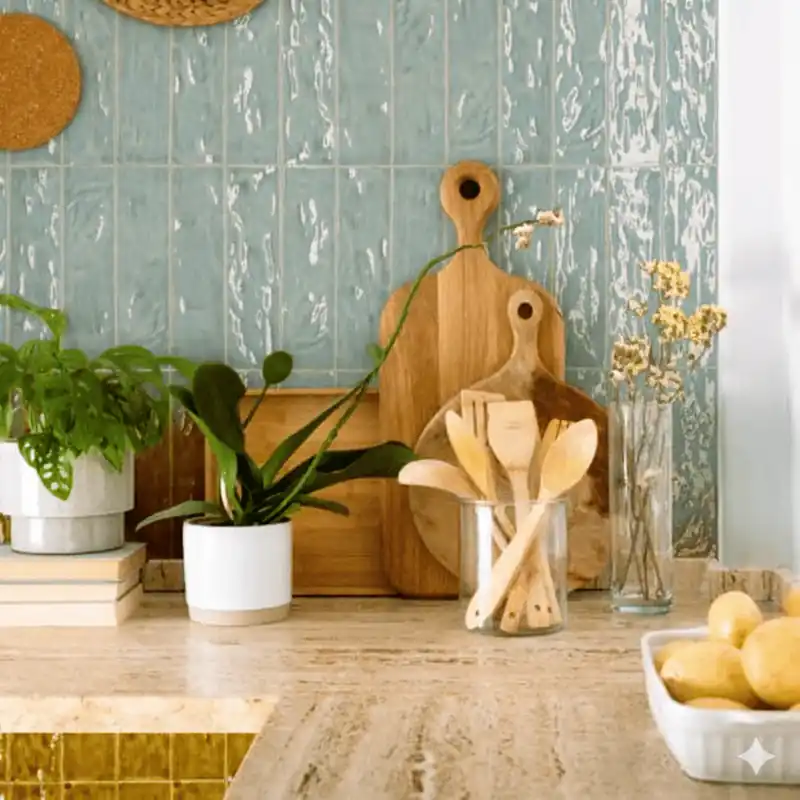 Superprijs Wandtegel Ragno Elements Licht Relieve Mist Groen Glans 7x25