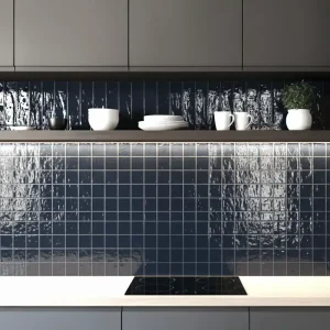 Koop Online Wandtegel Ragno Elements Licht Relieve Midnight Antraciet Glans 10x10