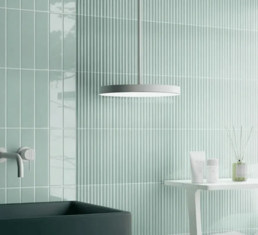 Wandtegel Equipe Costa Nova Aloë Turquoise Glans Visgraat 5×20 Speciale Aanbieding