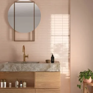 Alleen Vandaag Wandtegel Equipe Ceramica Kalma Rose Roze Glans 6x18,6