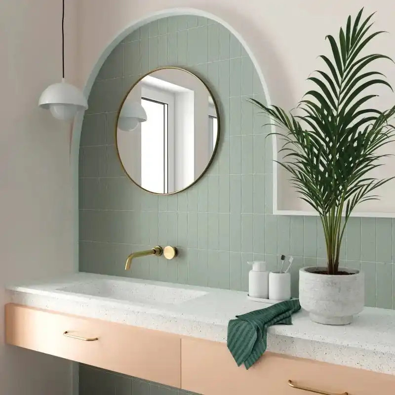 Alleen Vandaag Vloertegel/Wandtegel Equipe Ceramica Kalma Blue Lake Groen Mat 6x18,6