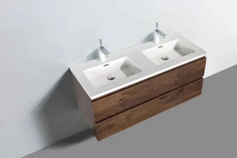 Sanitair Boch Onderkast Badkamermeubel Mat Donker Eiken 120x50x48cm Fabrieksprijs