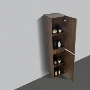 Bestel Nu Sanitair Boch Kolomkast Mat Donker Eiken 160x35x35cm