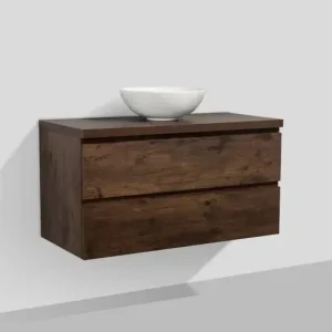 Sanitair Boch Topblad Mat Donker Eiken 100cm Tijdelijk Beschikbaar