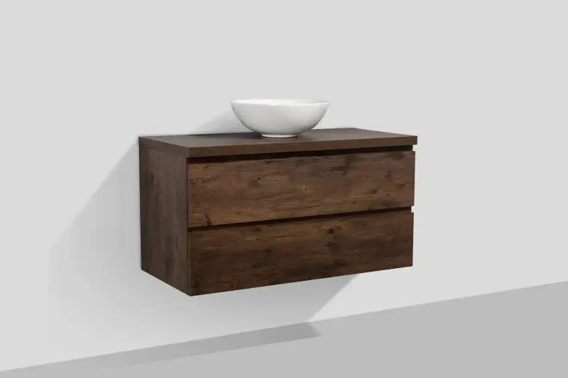 Sanitair Boch Topblad Mat Donker Eiken 100cm Tijdelijk Beschikbaar