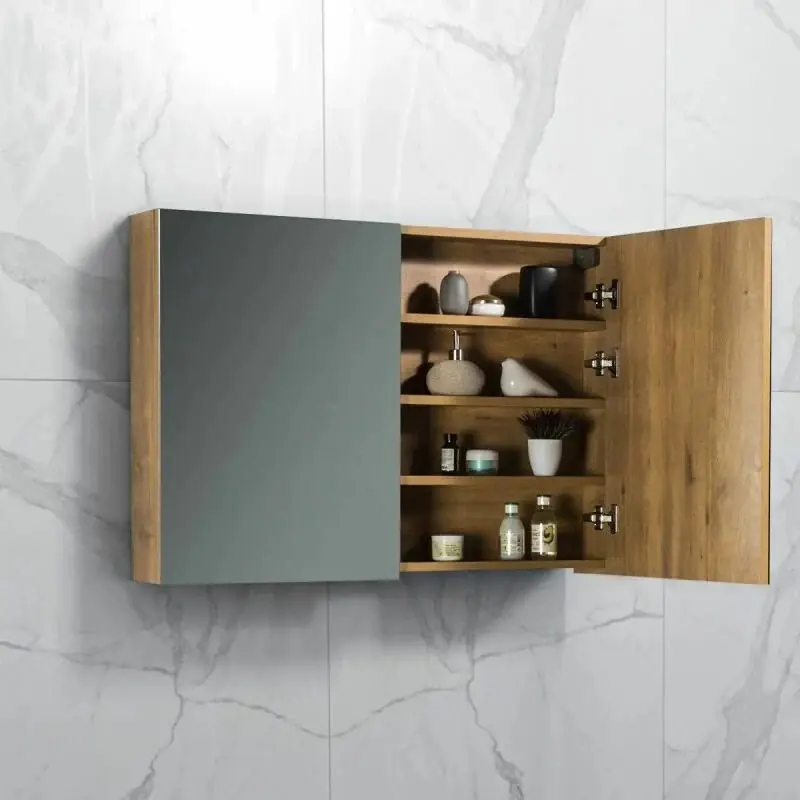 Sanitair Boch Spiegelkast Mat Eiken 100x70x16cm Actieprijs