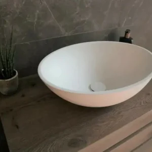 Sanitair Sani Waskom Solid Surface Wit Mat 50x36x15cm Veilige Betaling