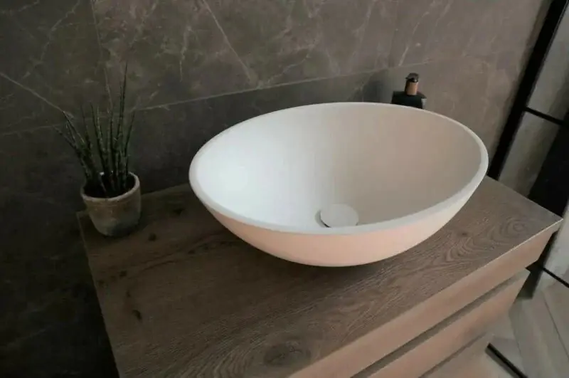 Sanitair Sani Waskom Solid Surface Wit Mat 50x36x15cm Veilige Betaling