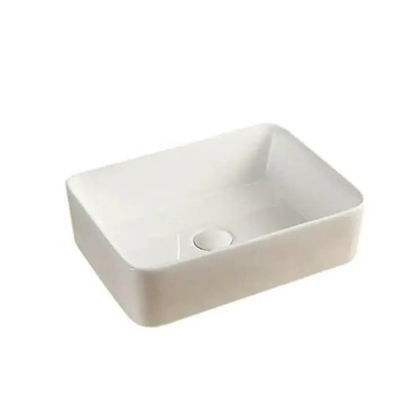 Sanitair Sani Waskom Opbouw Rechthoek Wit Glans 48x37x13cm Seizoensaanbieding