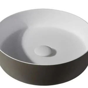 Gereduceerde Prijs Sanitair Sani Waskom Solid Surface Moka Mat 39x39x10,8cm EXT
