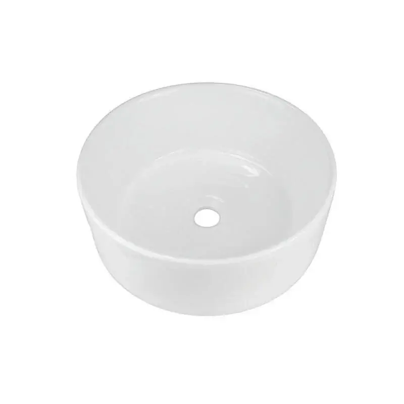 Korting Sanitair Saniclear Waskom Keramiek Rond Wit Mat 40x40x15cm