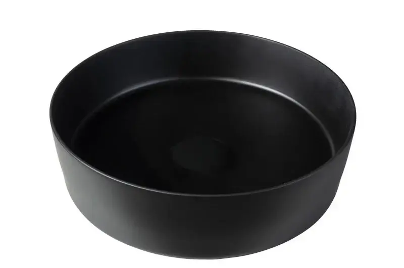 Sanitair Sani Waskom Solid Surface Zwart Mat 39x39x10,8cm Betaalbaar