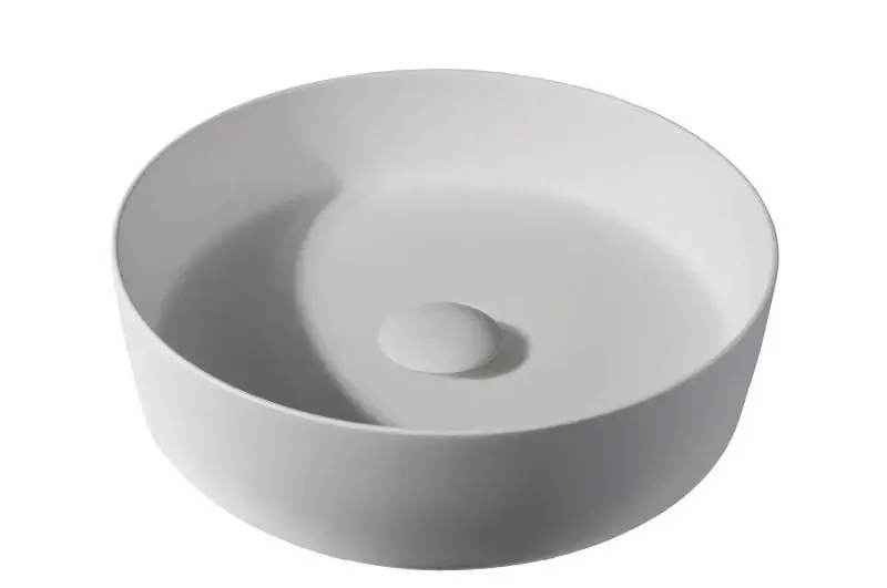 Beperkte Voorraad Sanitair Sani Waskom Solid Surface Wit Mat 39x39x10,8cm