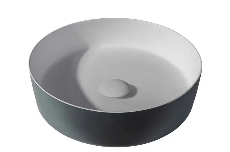 Exclusieve Aanbieding Sanitair Sani Waskom Solid Surface Antraciet Mat 39x39x10,8cm EXT
