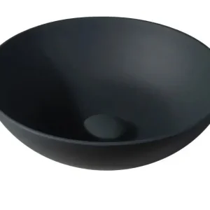 Gecertificeerd Sanitair Sani Waskom Solid Surface Antraciet Mat 38,5x38,5x13,8cm