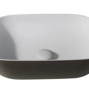 Op = Op Sanitair Sani Waskom Solid Surface Moka Mat 46x34x12,2cm EXT