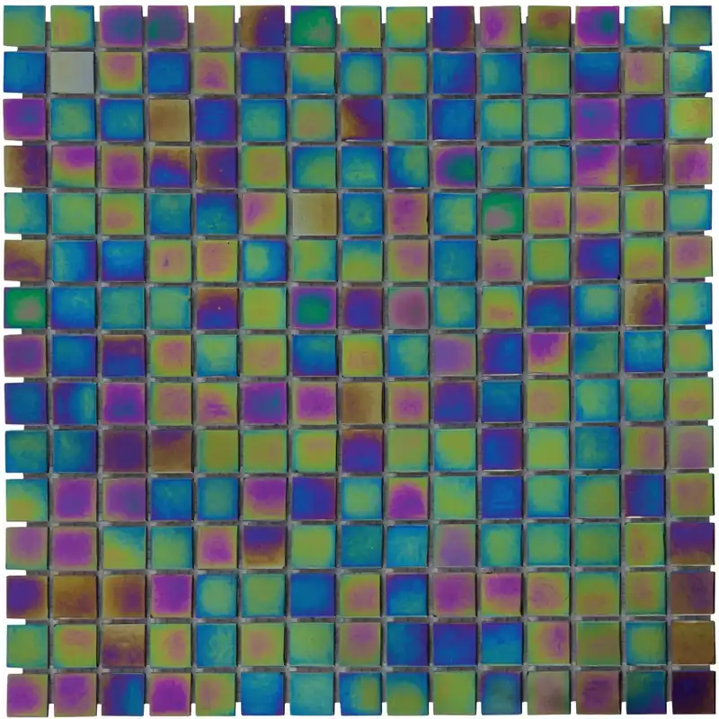 Wand & Vloer Mozaïek Tegels Factory Glas Mix Donker - Matje 32,2x32,2cm Lage Prijs