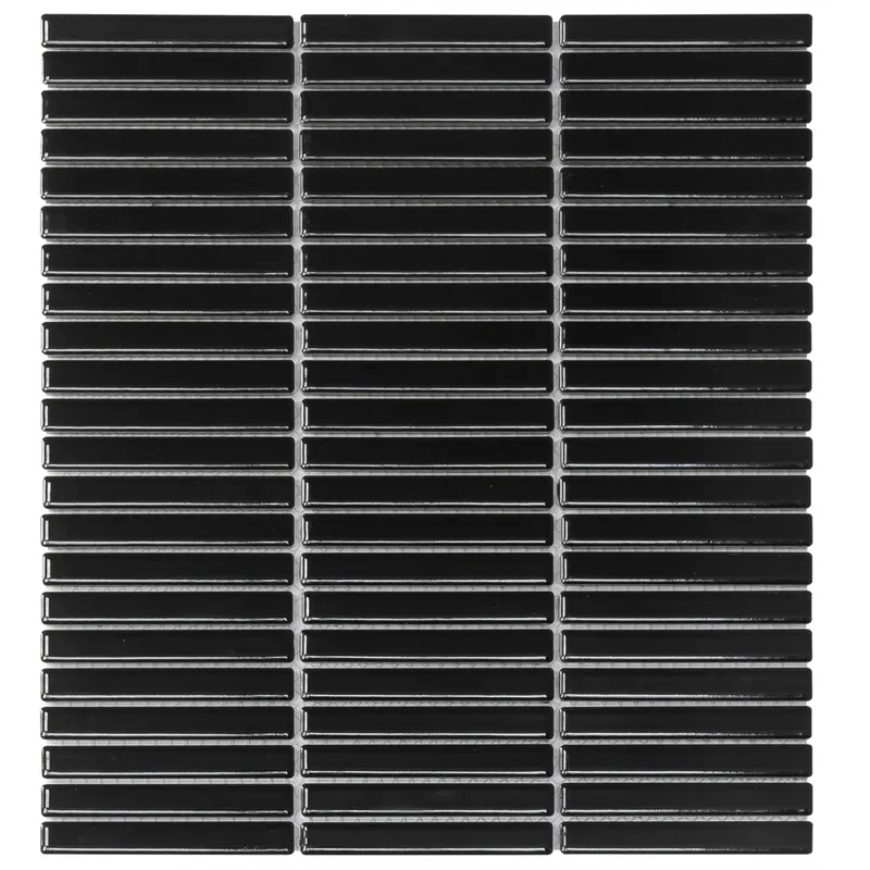 Wand Mozaïek Tegels Kitkat Factory Keramiek Zwart Glans - Matje 28,2x30,8cm Aanbieding